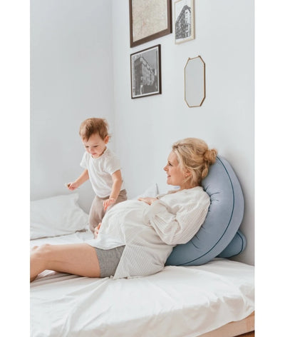 POOFI Organic Cotton Maternity Pillow – Dusty Blue