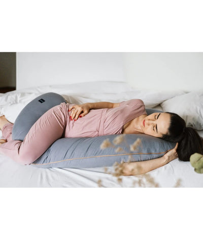 POOFI Organic Cotton Maternity Pillow – Dusty Blue