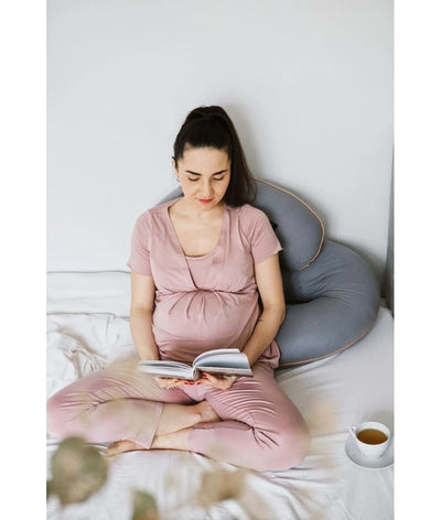 POOFI Organic Cotton Maternity Pillow – Grey