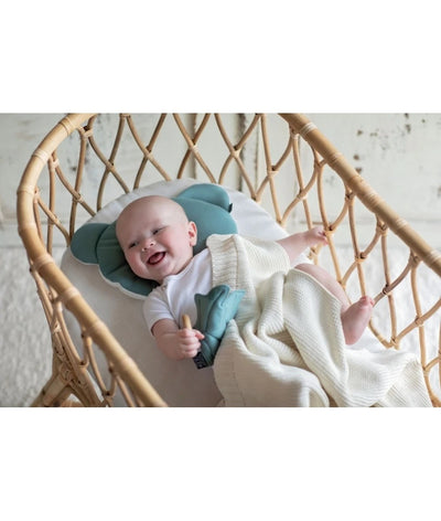 POOFI Classic Organic Cotton Knitted Baby Blanket – Cream