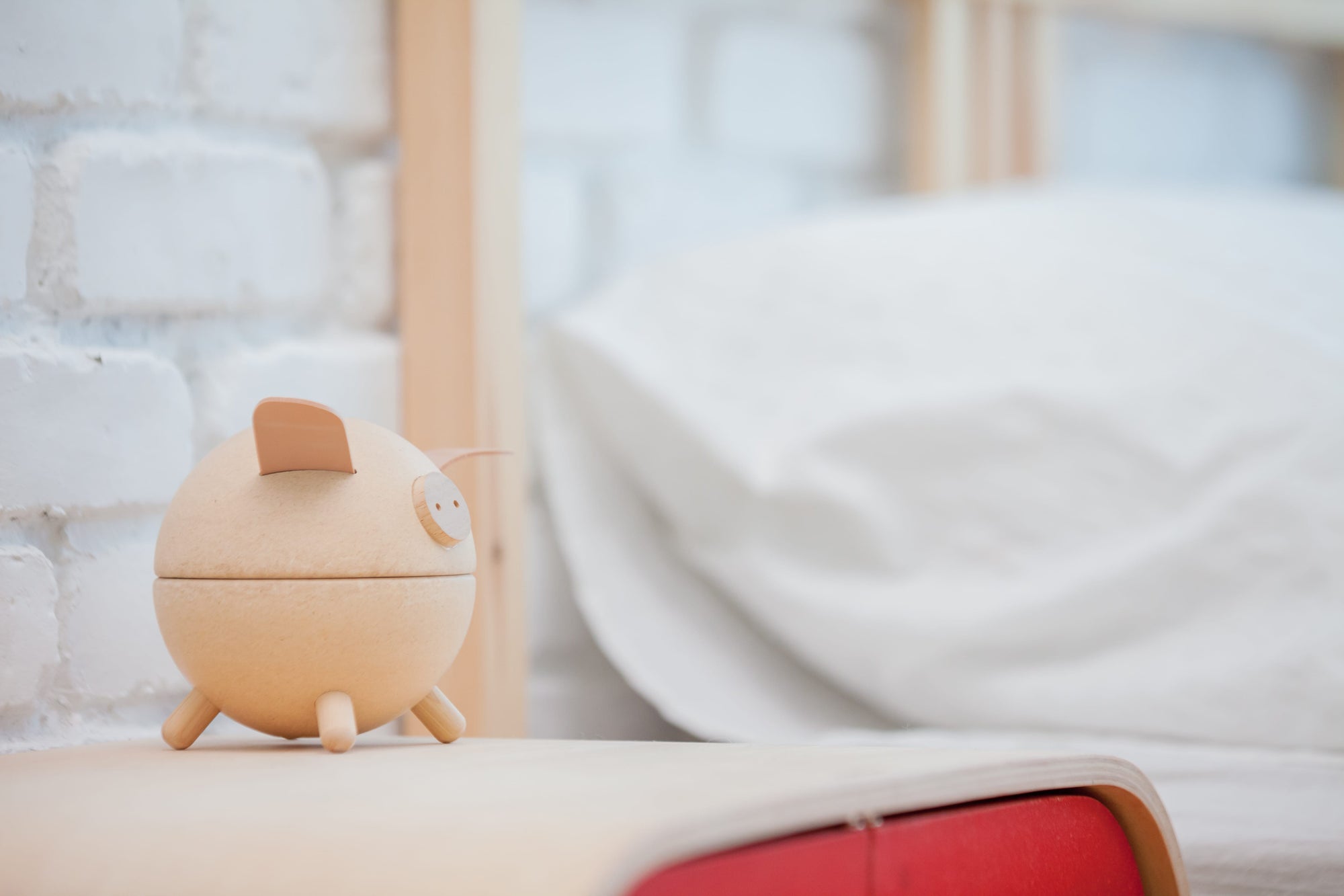 Piggy Money Bank White