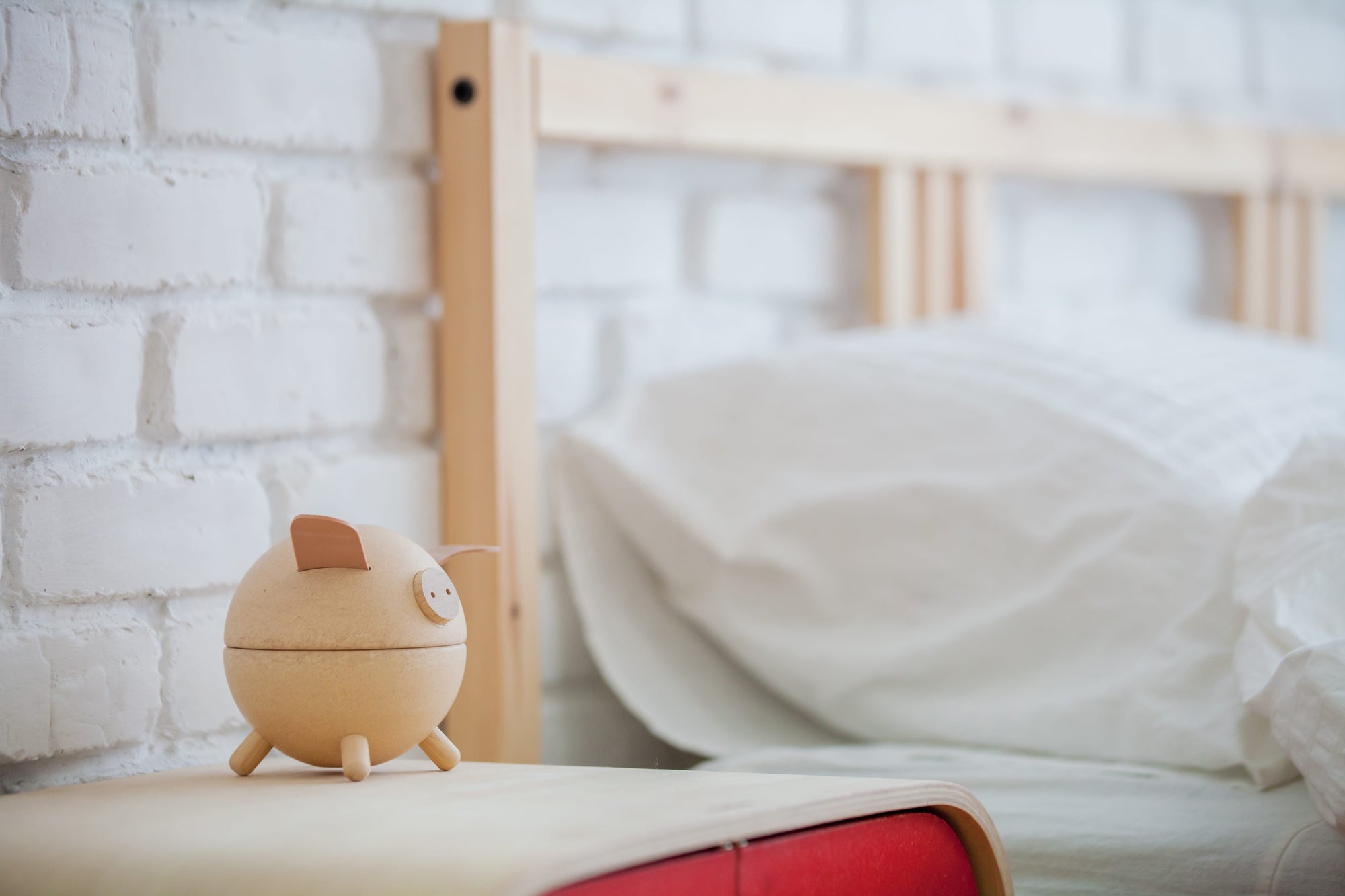 Piggy Money Bank White