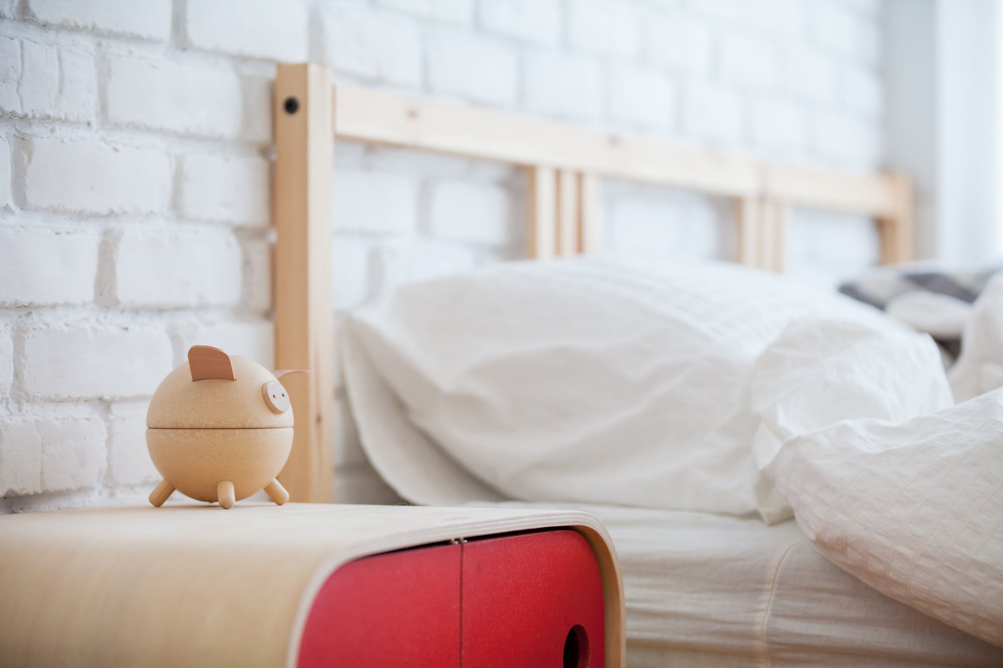 Piggy Money Bank White