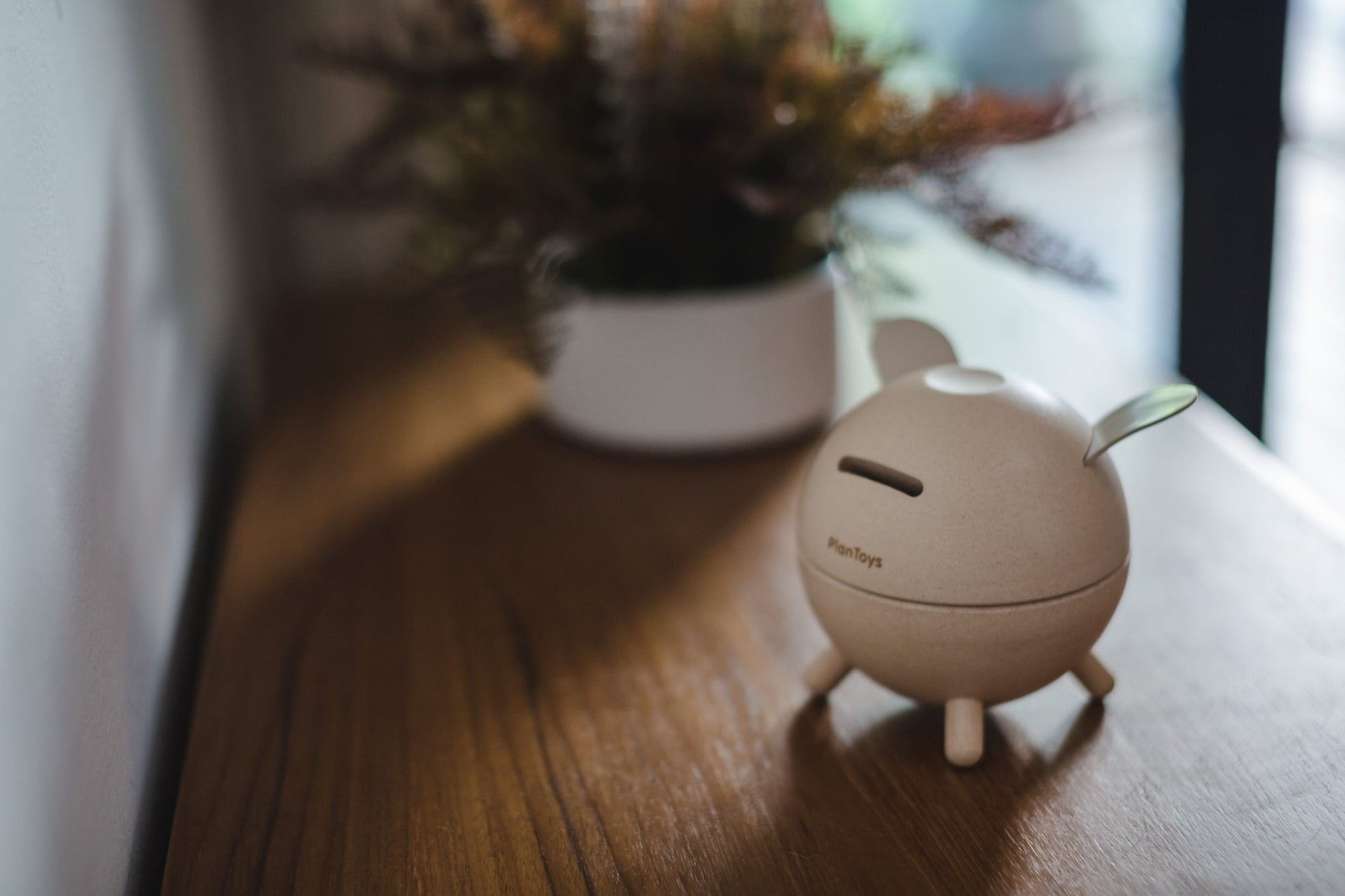 Piggy Money Bank White