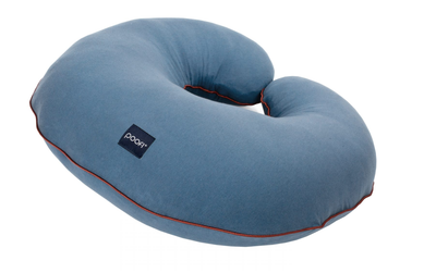 Organic nursing pillow color: denim blue