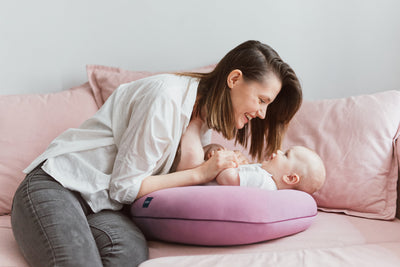 Organic Nursing Pillow color: mauve