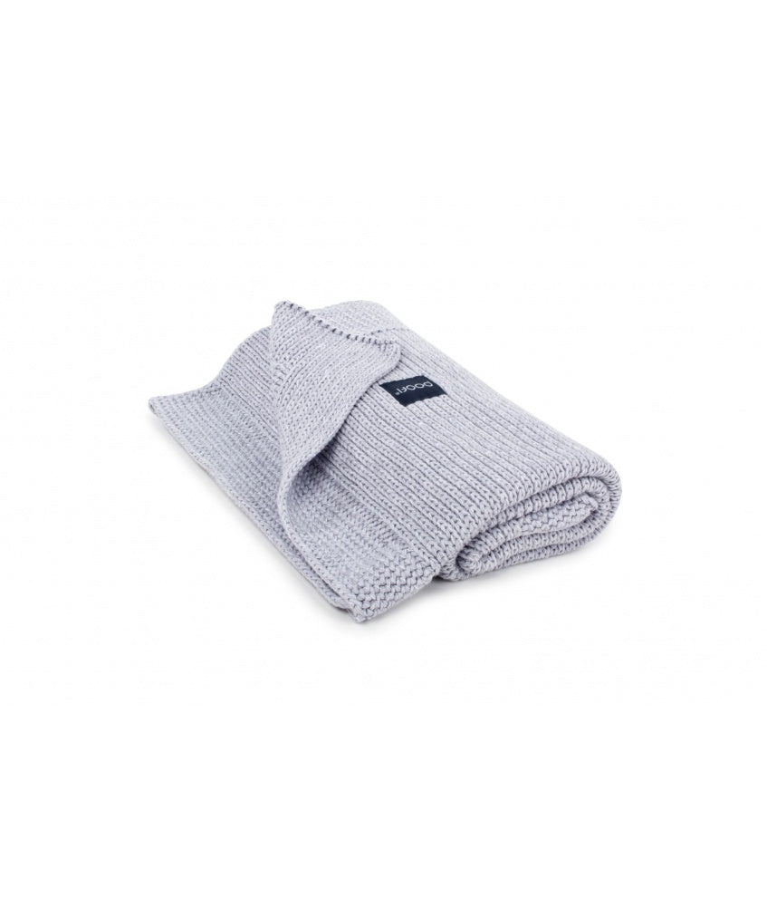 Knitted Classic Organic Blanket color: light grey