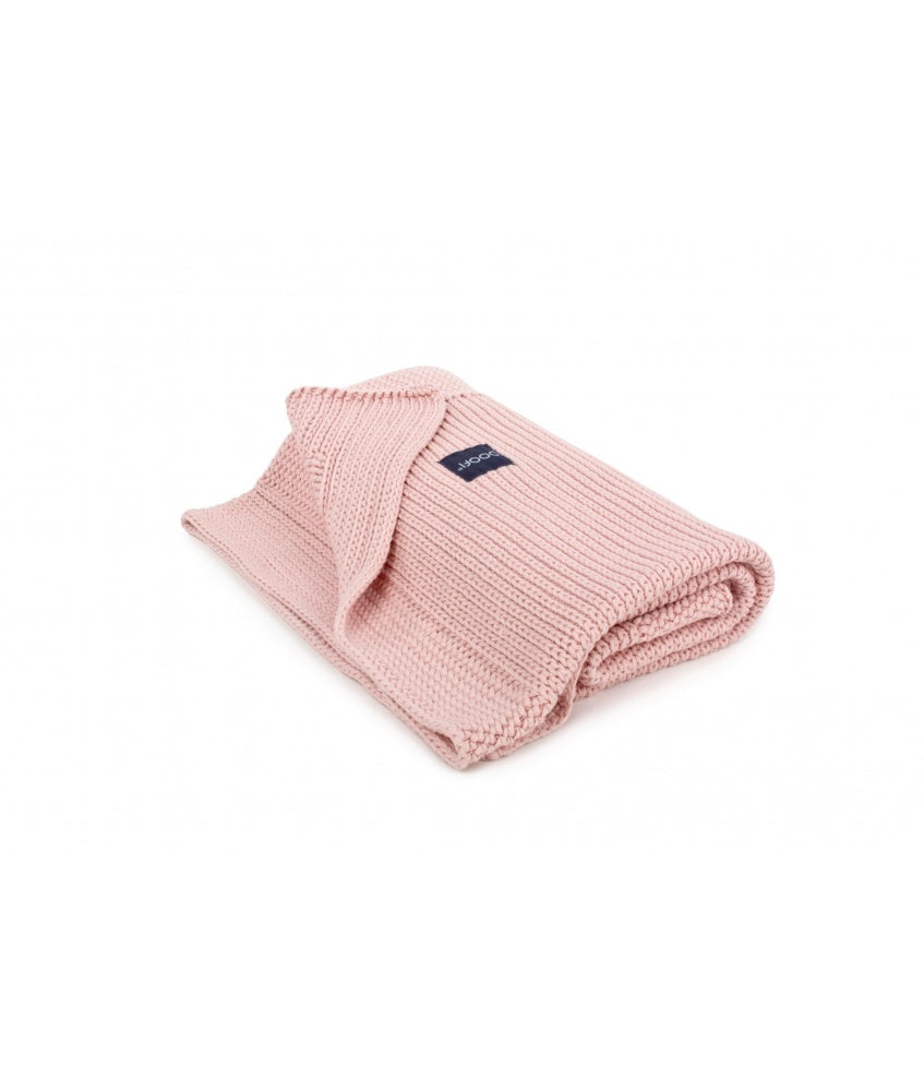 Knitted Classic Organic Blanket color: vintage pink