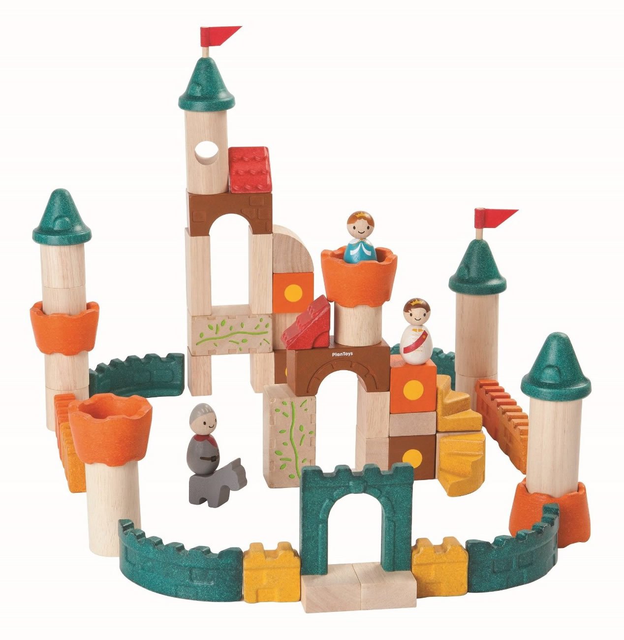 60-pc Wooden Fantasy Blocks Building Blocks