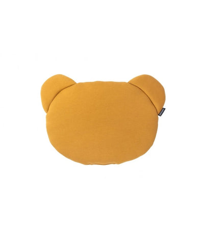 Organic Teddybear Cushion color: mustard and grey