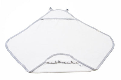 Organic Newborn Cotton Hooded Towel color: grey